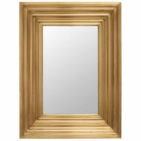 SAFAVIEH 30 x 3.5 x 40 in. Kerry Small Rect Wall Mirror, Brass CMI2004A